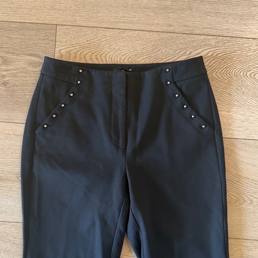 White House Black Market Black Flared Trousers - Picture 2 of 5